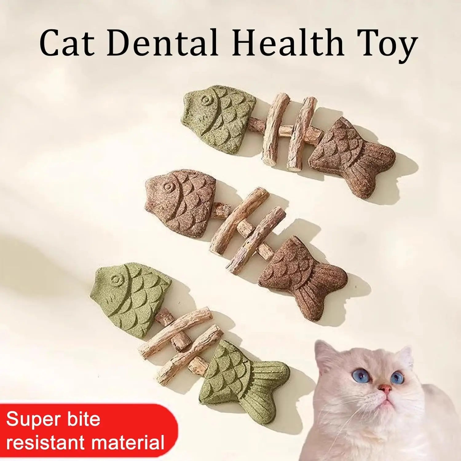 Smart Dental Fishbone Cat Toy