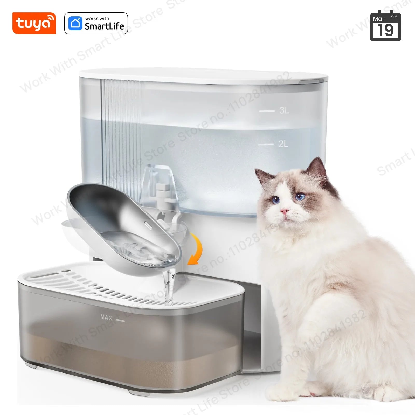 3L Radar Sensor Pet Water Fountain