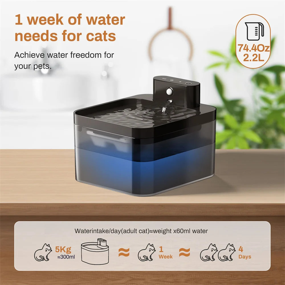 Professional 2.2L Wireless Cat Fountain