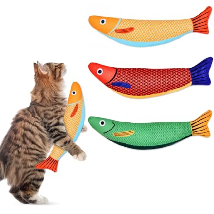 Interactive Catnip Plush Toys with Rattle