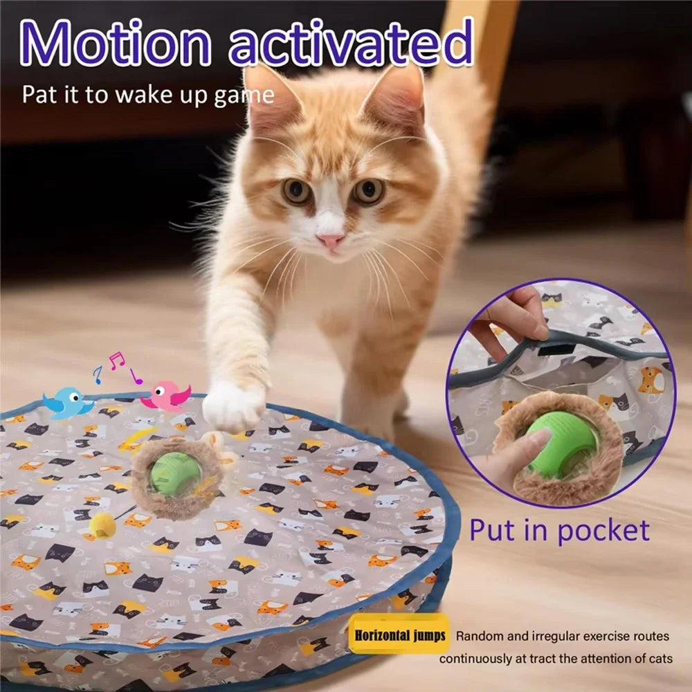 Smart Interactive Cat Toy Ball with Pouch