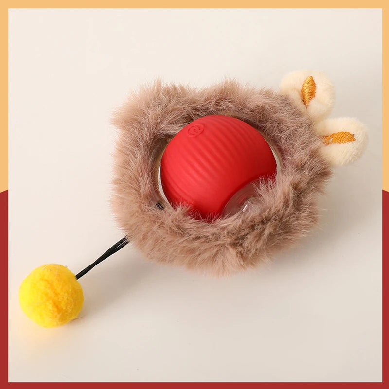 Smart Interactive Cat Toy Ball with Pouch
