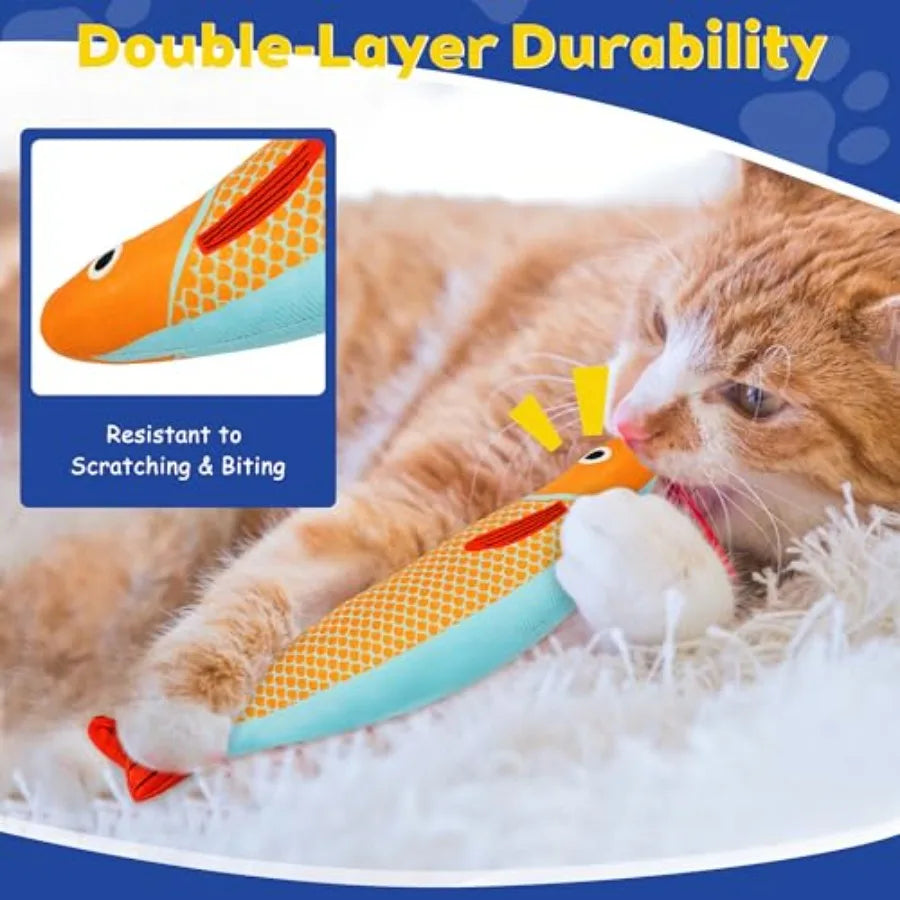 Interactive Catnip Plush Toys with Rattle