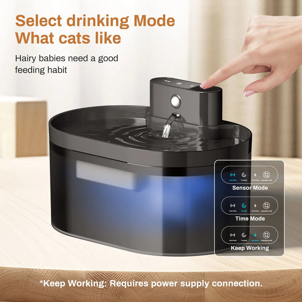 2.2L Wireless Induction Pet Water Fountain
