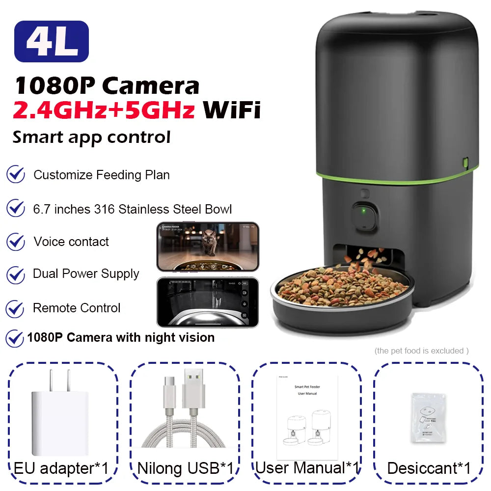Smart Camera Automatic Pet Feeder