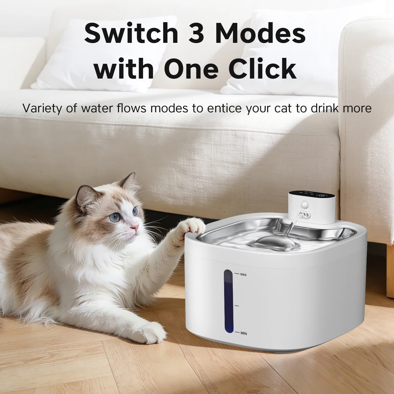 Wireless 3.5L Stainless Steel Water Fountain