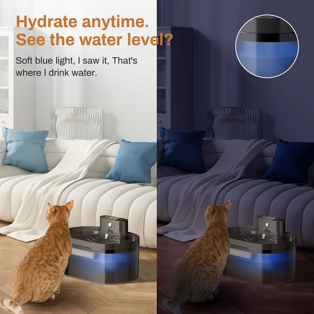 2.2L Wireless Induction Pet Water Fountain