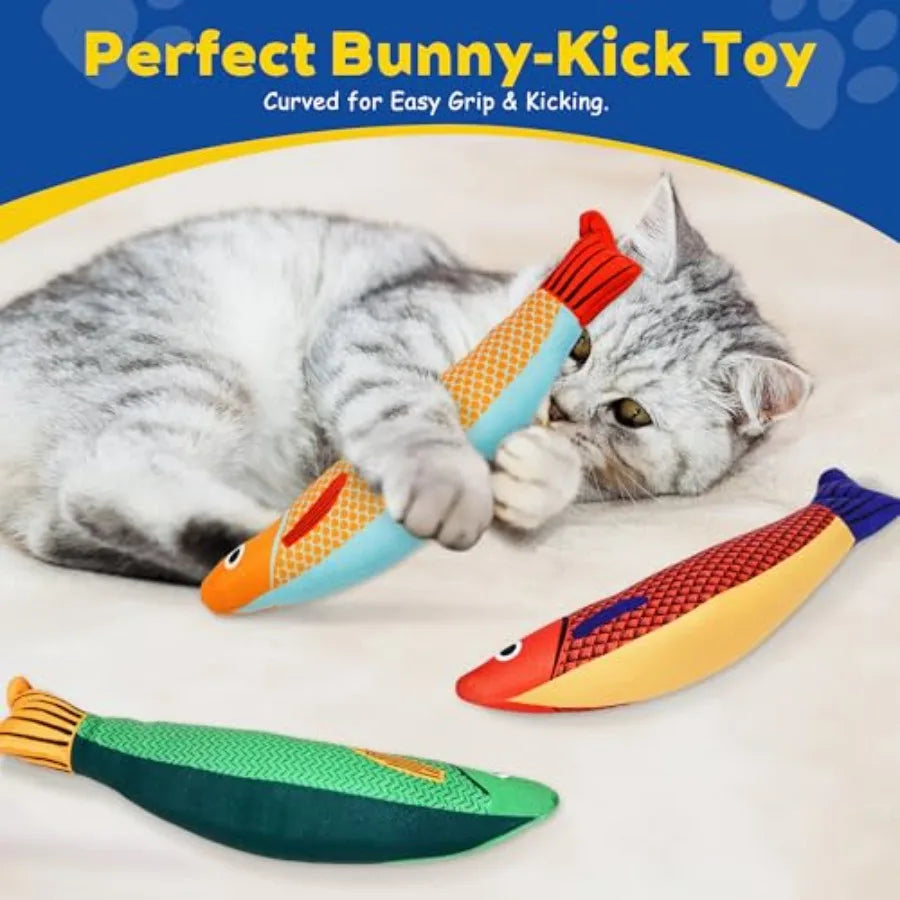 Interactive Catnip Plush Toys with Rattle