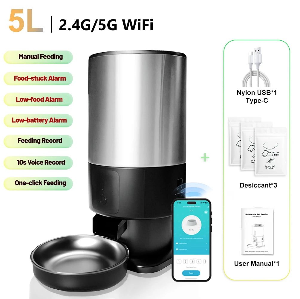5L Smart Automatic Pet Feeder