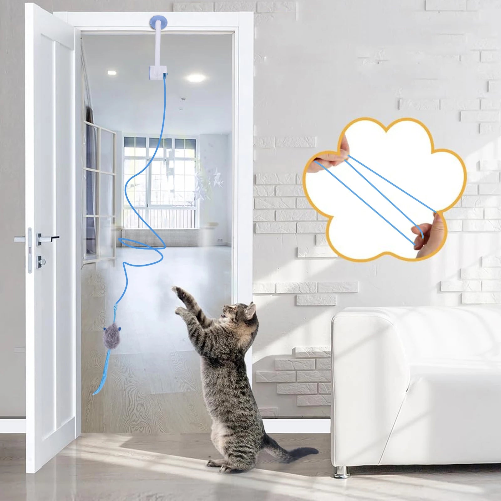 Automatic Door-Hanging Retractable Cat Toy