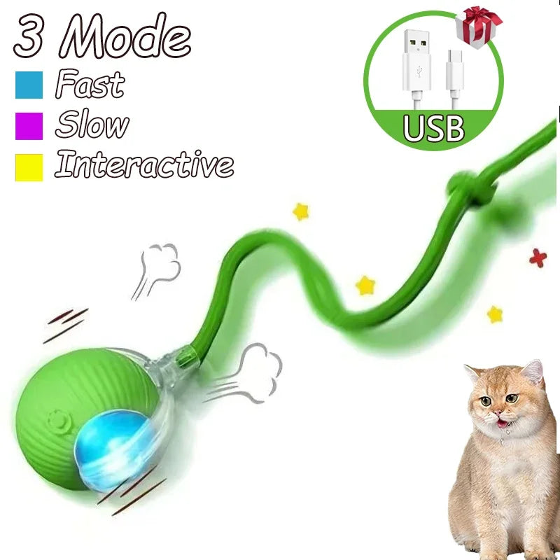 Smart Automatic Rolling Ball with Faux Tail